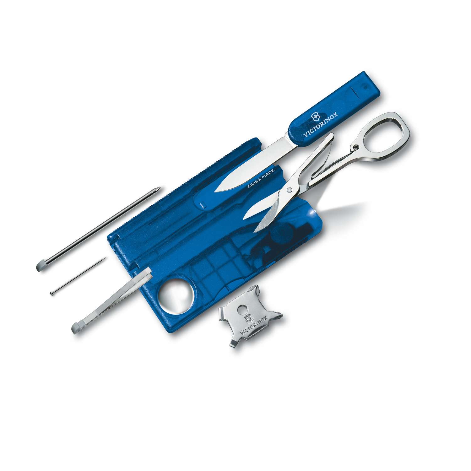 Victorinox Swiss Card Lite 13 Functions Blue Transparent 0.7322.T2
