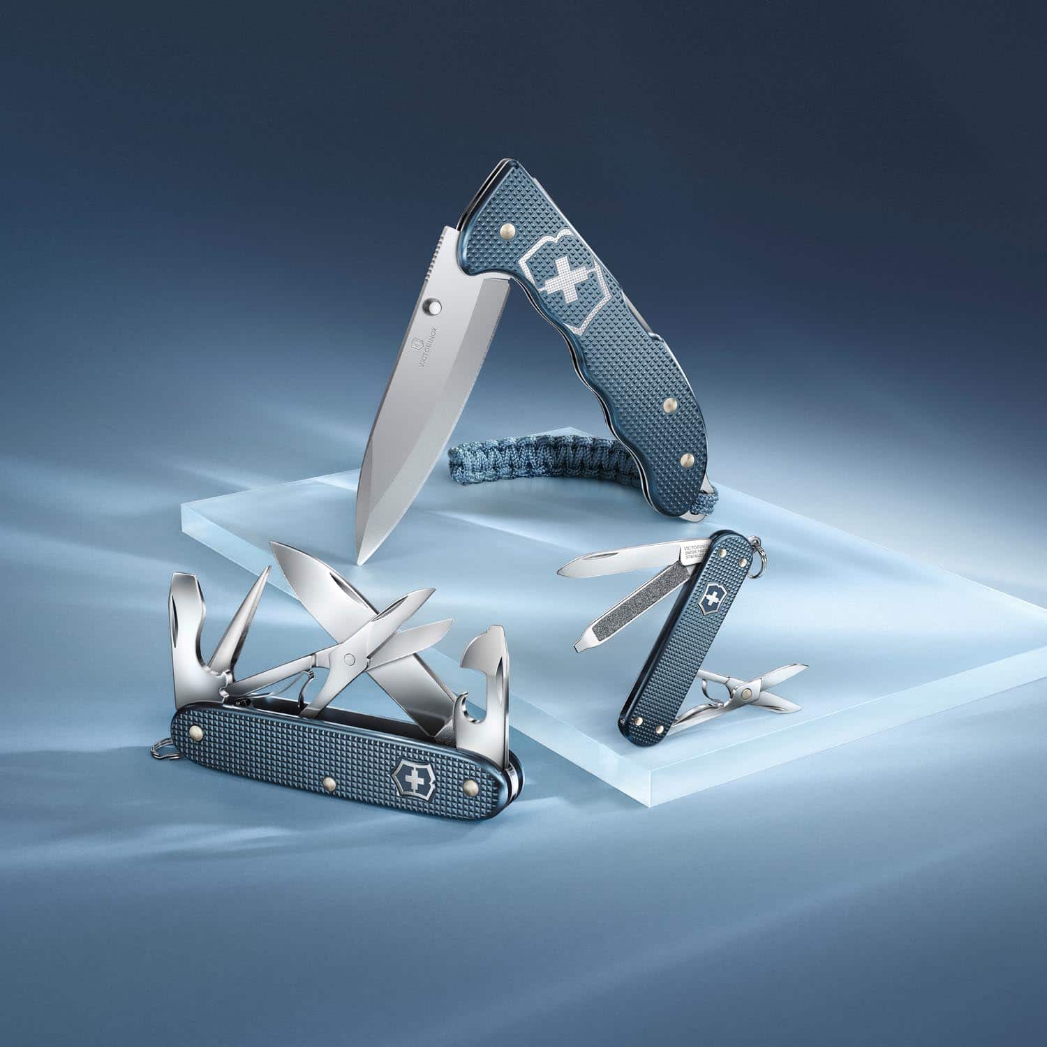 Victorinox Evoke Alox Swiss Army Knife 136 mm 5 Functions Aluminium Scales Glacial Blue Limited Edition 2026 0.9415.L26