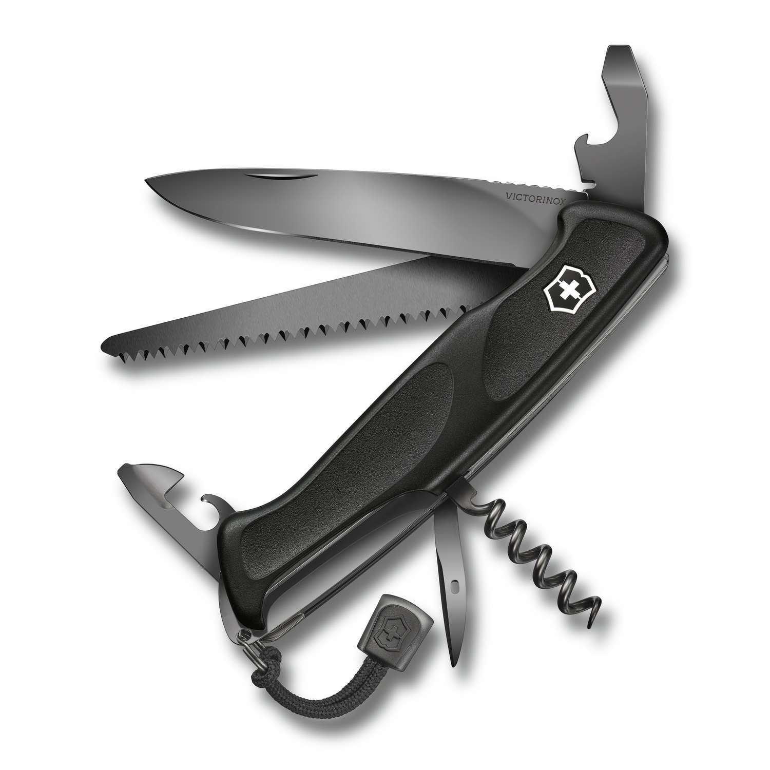 Victorinox Ranger 55 Onyx Black Swiss Army Knife 130 mm 13 Functions Black