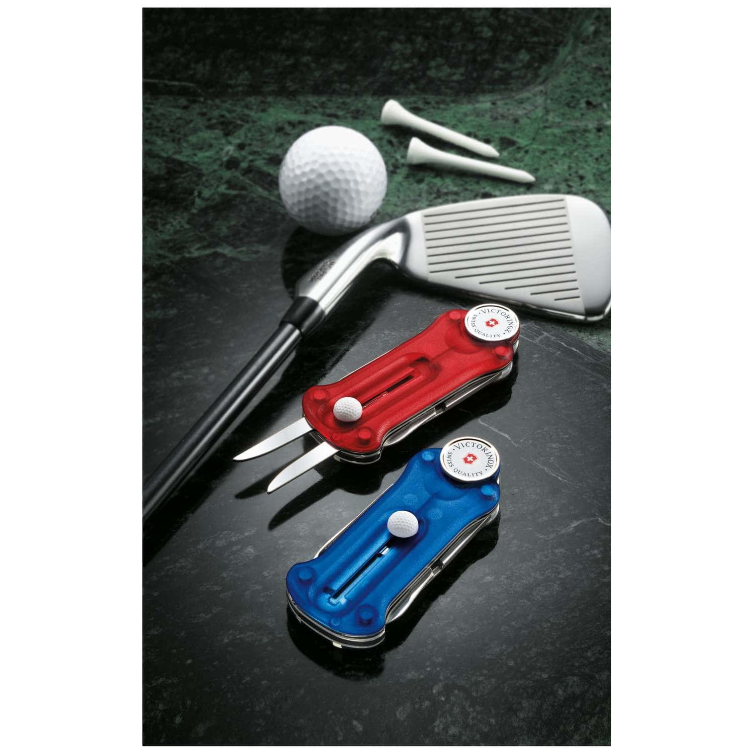 Victorinox Golf Tool Swiss Army Knife 91 mm 10 Functions Blue Transparent 0.7052.T2