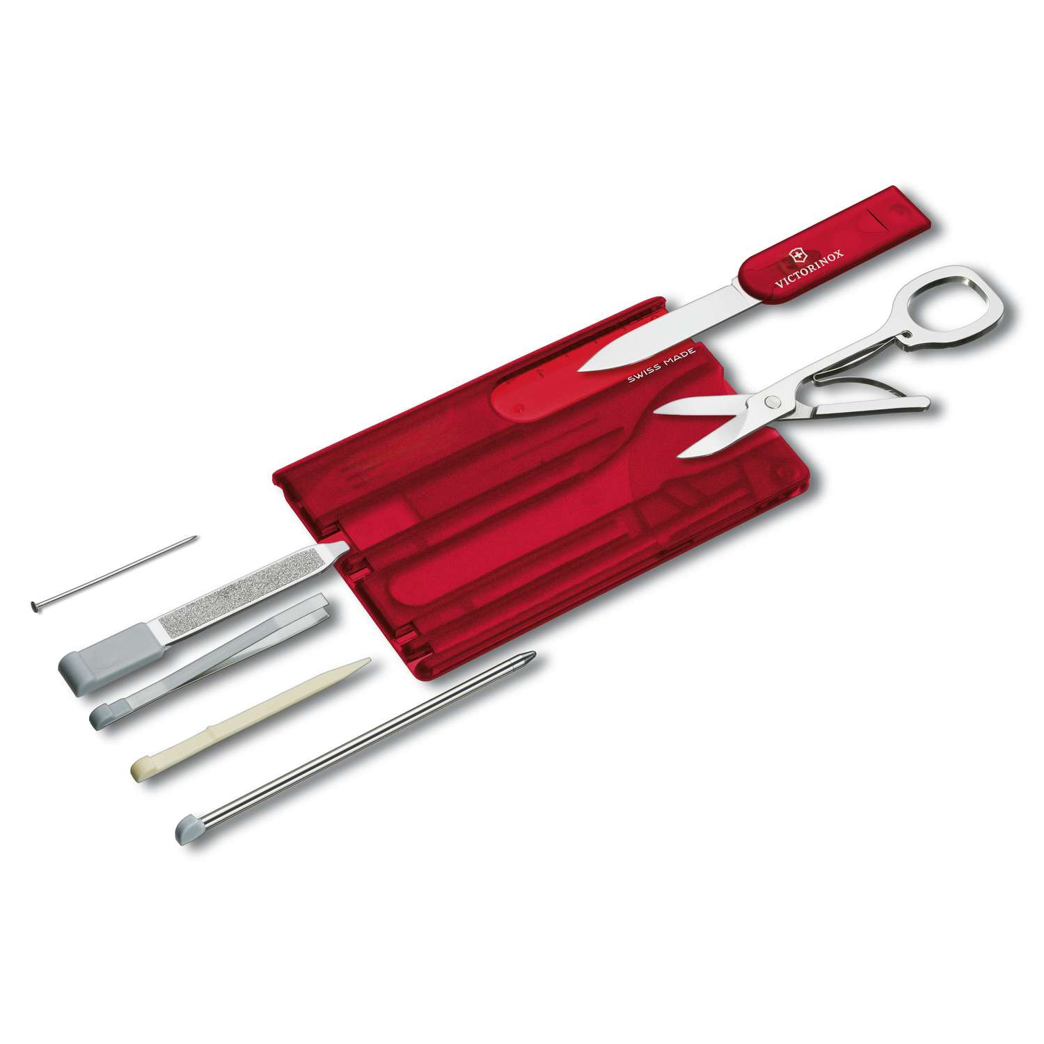 Victorinox Swiss Card Classic 10 Functions Red Transparent 0.7100.T
