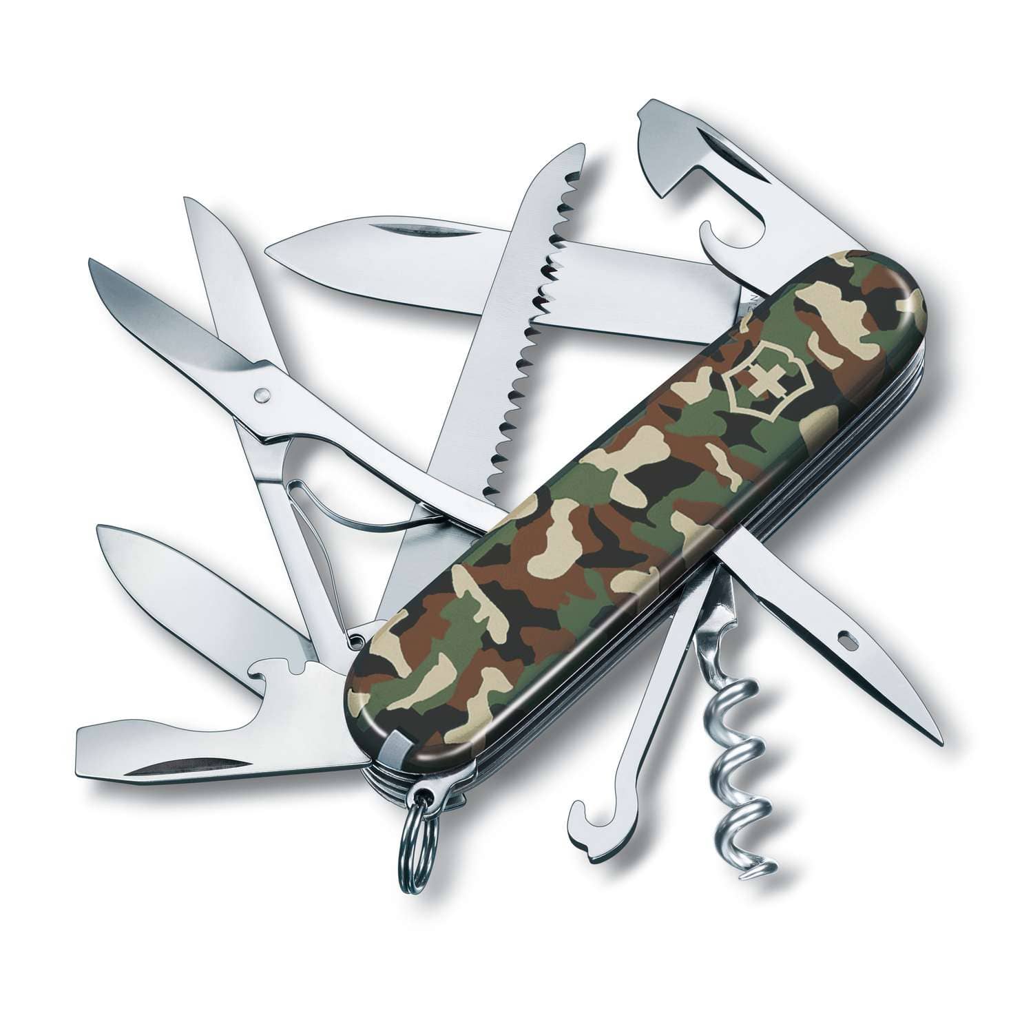 Victorinox Huntsman Swiss Army Knife 91 mm 15 Functions Pattern Camouflage 1.3713.94