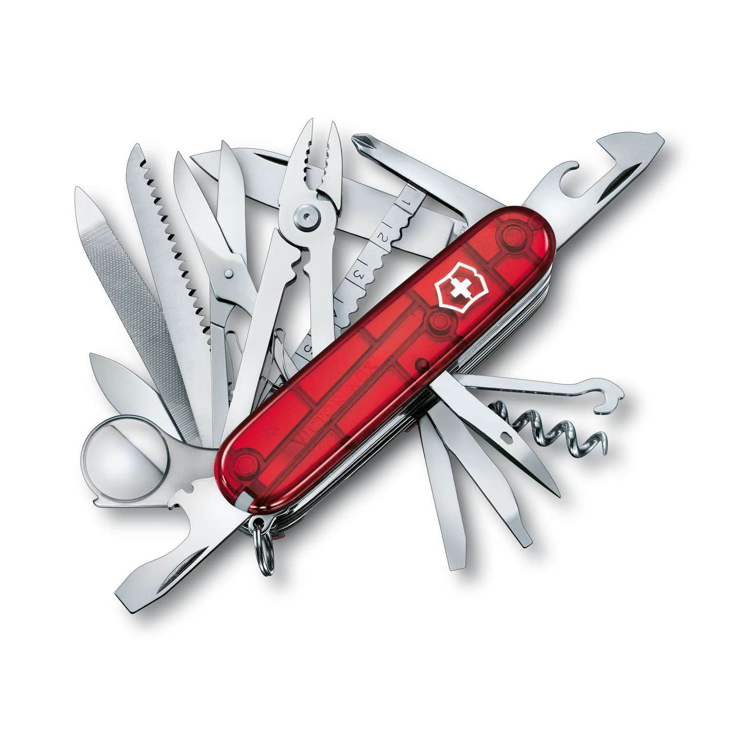 Victorinox Swiss Champ Swiss Army Knife 91 mm 33 Functions Red Transparent 1.6795.T