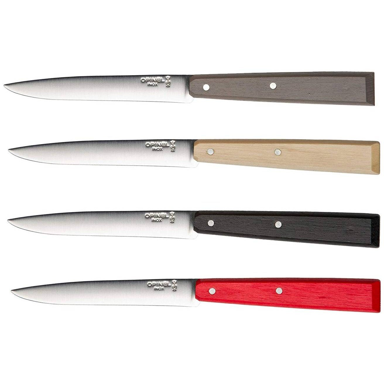 Opinel Kitchen Knives 4 pcs Set No 125 With Wooden Multicoloured Handles Bon Appetit Loft 001534