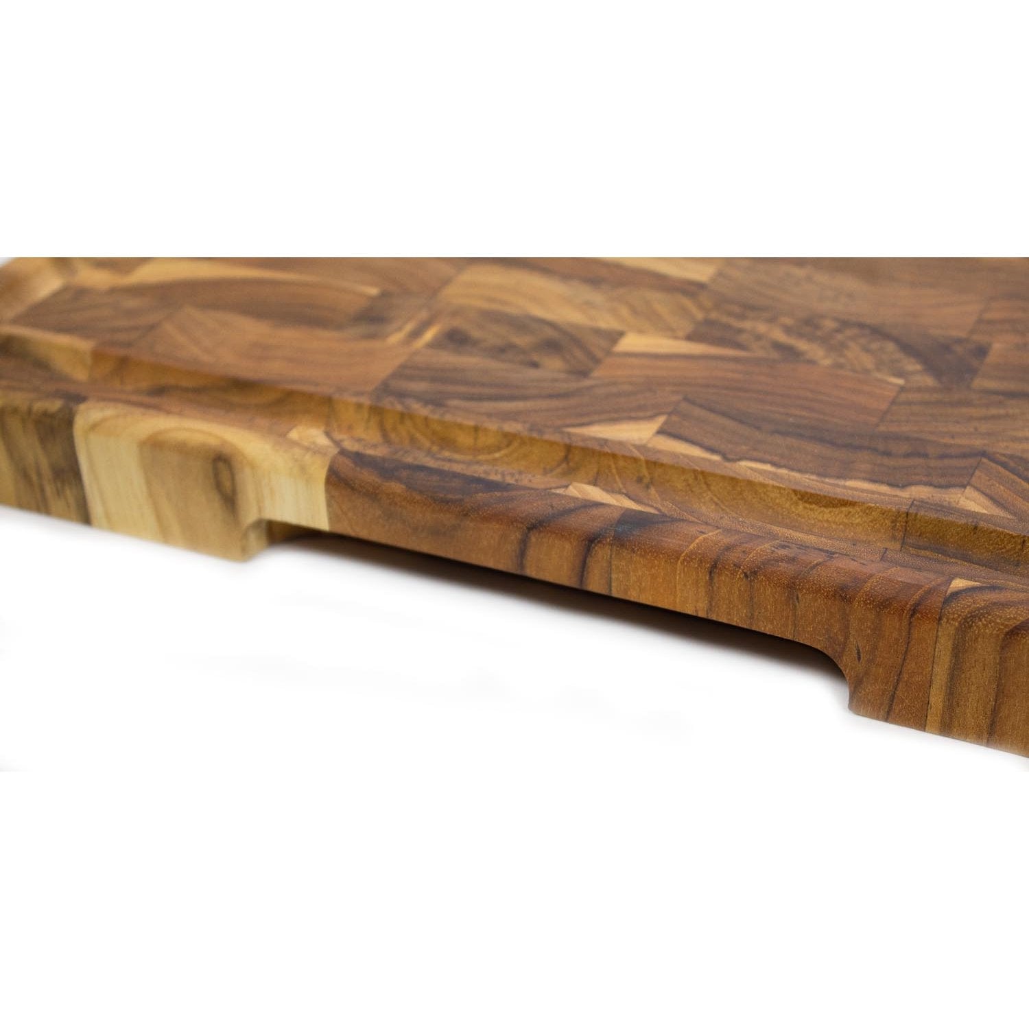 Stolf End Grain Teak Wood Cutting Board With Groove 58.5 x 38 x 3.2 Supreme ST.3058