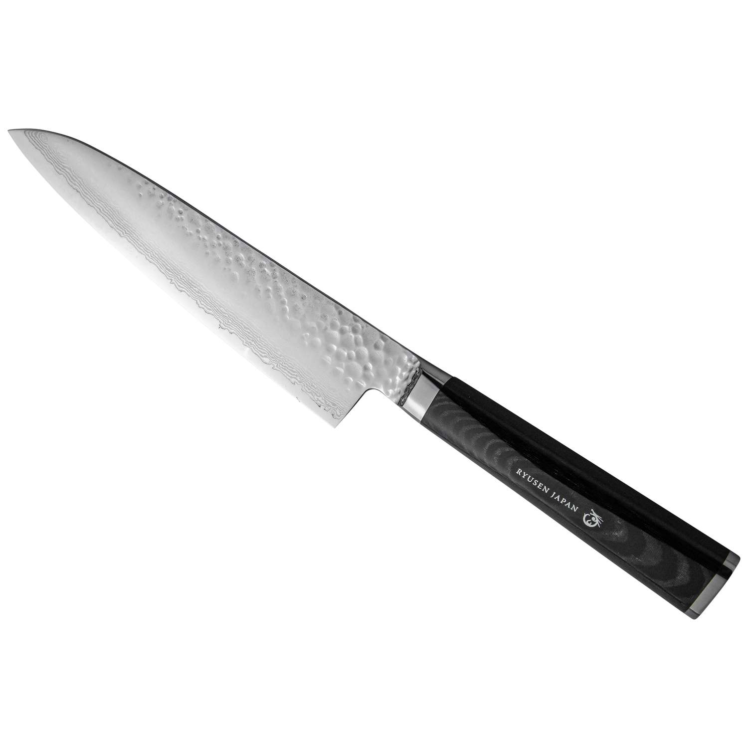 Ryusen Damascus Chef'S Knife 18 cm Micarta Handle Tangan Ryu TG-503