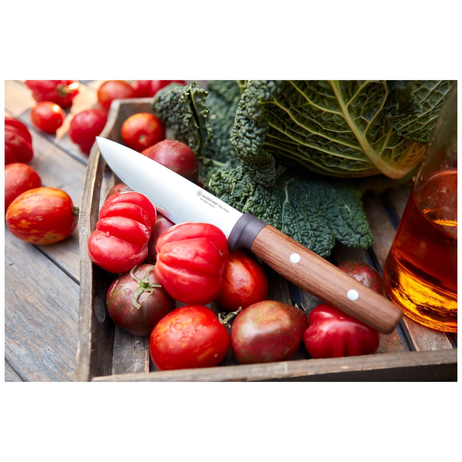 Wusthof Storage Basket With 4 Knives Urban Farmer 1095270401