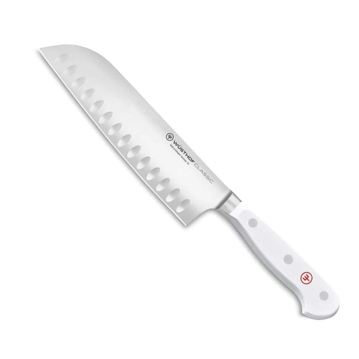 Wusthof Hollow Edge Santoku Knife 17 cm Classic White 1040231317