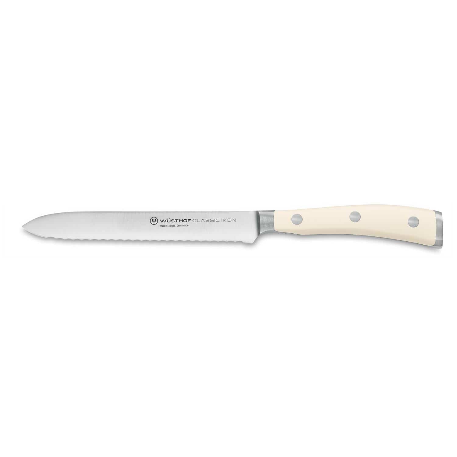 Wusthof Serrated Cold Cuts Knife 14 cm Classic Ikon Creme 1030431614