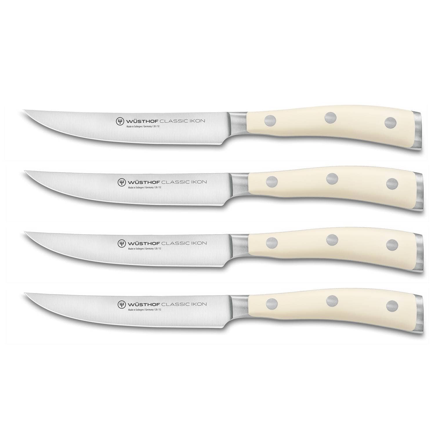 Wusthof Steak Knives 12 cm 4 pcs Set Classic Ikon Creme 1120460401