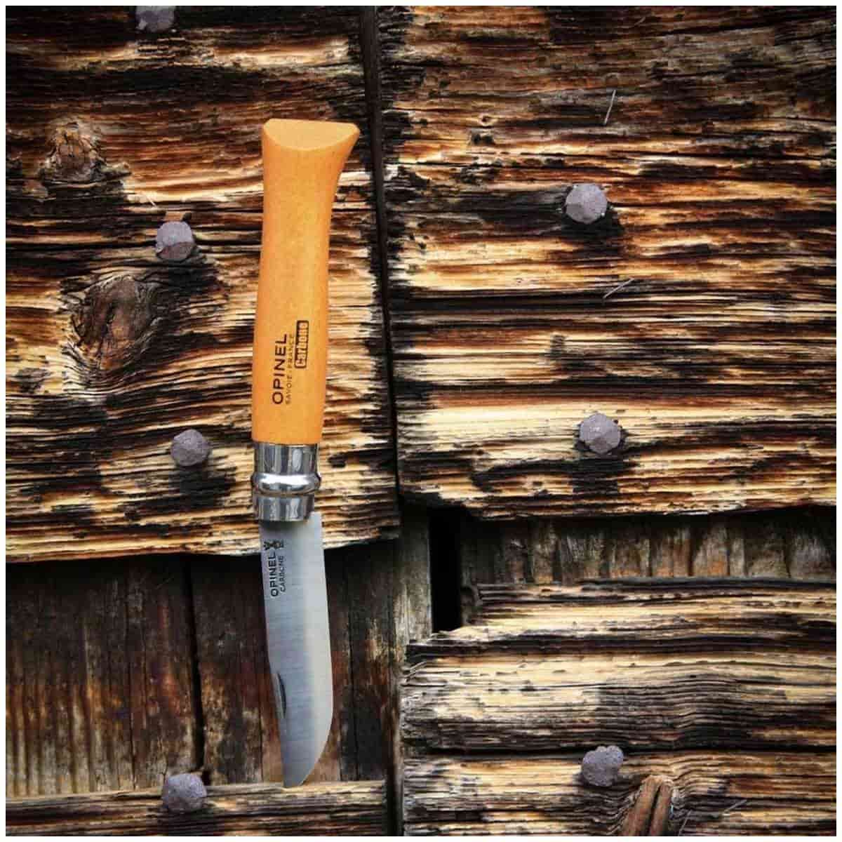 Opinel Pocket Knife 10 cm Beech Wood Handle No 10 Carbon 113100