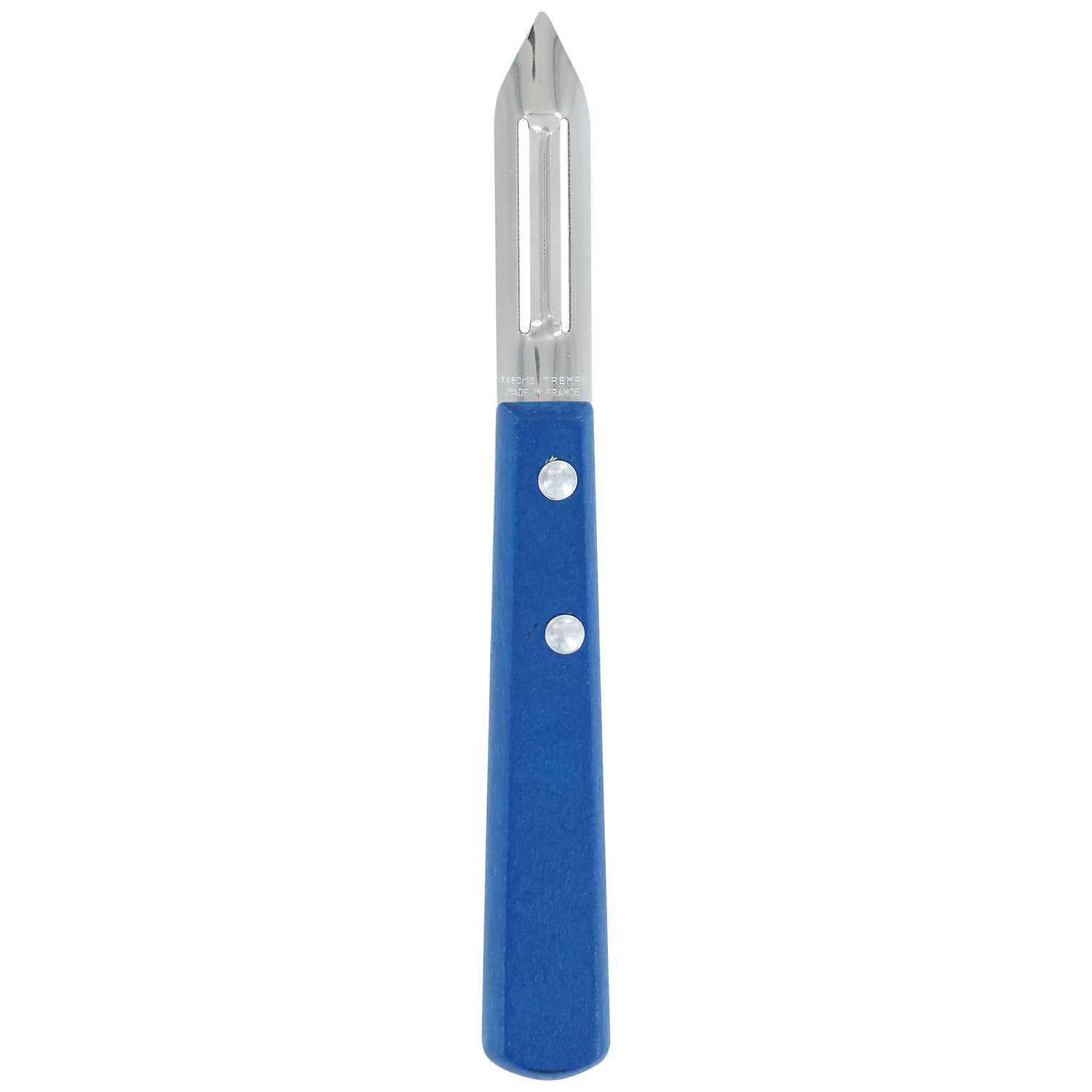 Andre verdier Peeler 6 cm Blue Wooden Handle Prepa Culi 131DR.BL