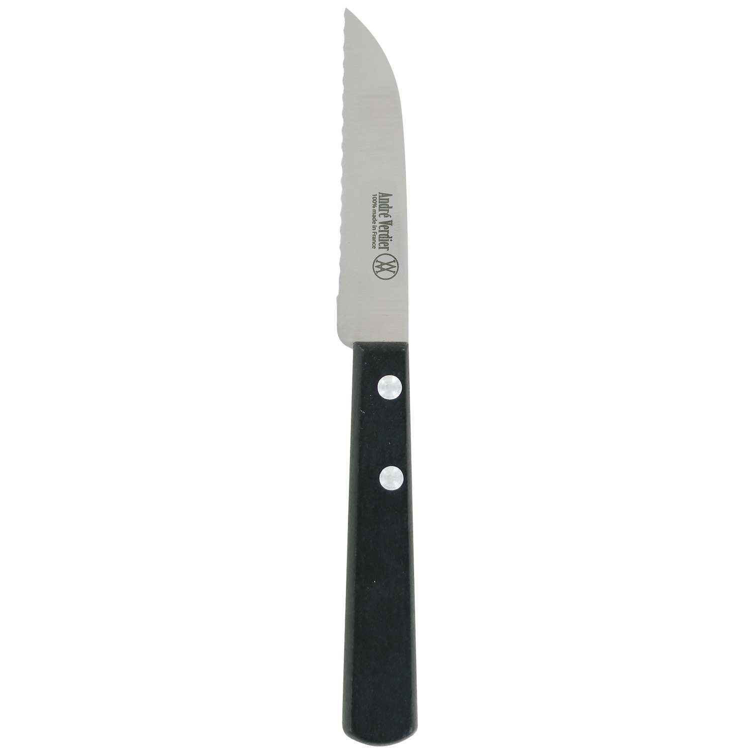 Andre verdier Serrated Paring Knife 8 cm Black Wooden Handle Prepa Culi