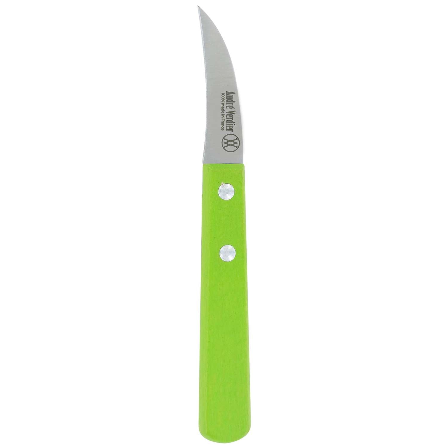 Andre verdier Peeling Knife 6 cm Green Wooden Handle Prepa Culi