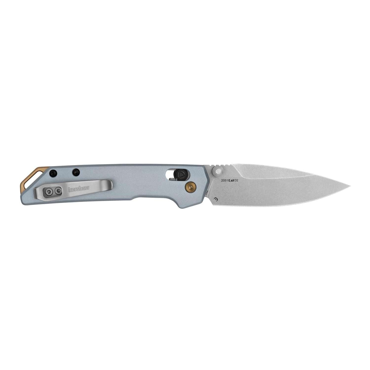 Kershaw Mini Iridium Stonewashed Pocket Knife 8 cm Ice Blue Handle 71 gr 2051