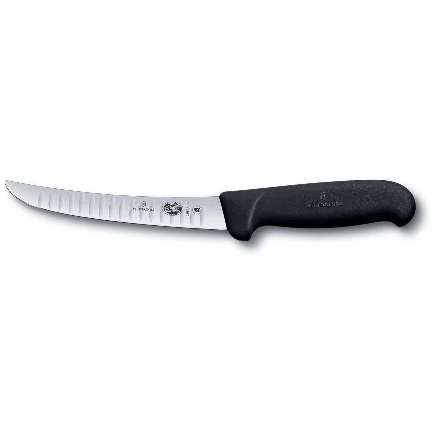 Victorinox Hollow Edge Boning Knife Curved Blade 15 cm Fibrox Handle 5.6523.15