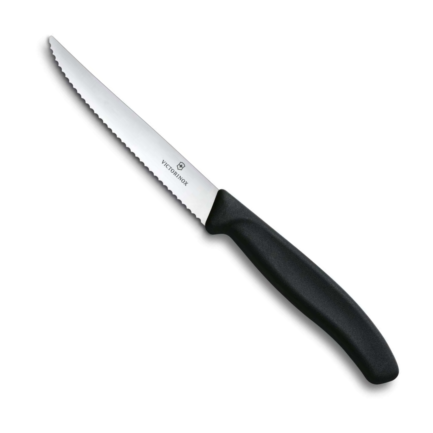 Victorinox Serrated Steak Knives 11 cm Black Handle set 6 pcs Swiss Classic 6.7233.6