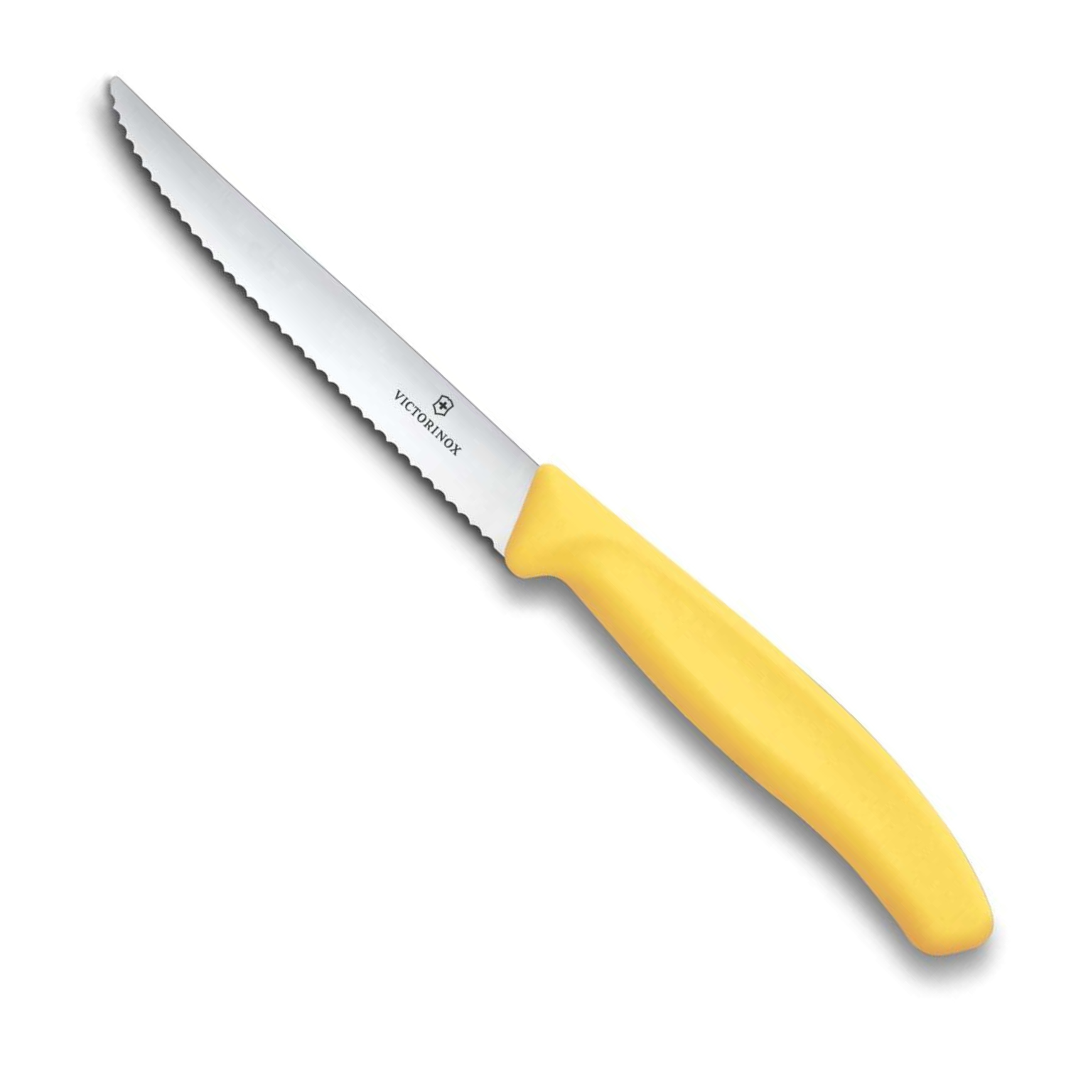 Victorinox Serrated Steak Knife 11 cm Yellow Handle Swiss Classic 6.7238.C1