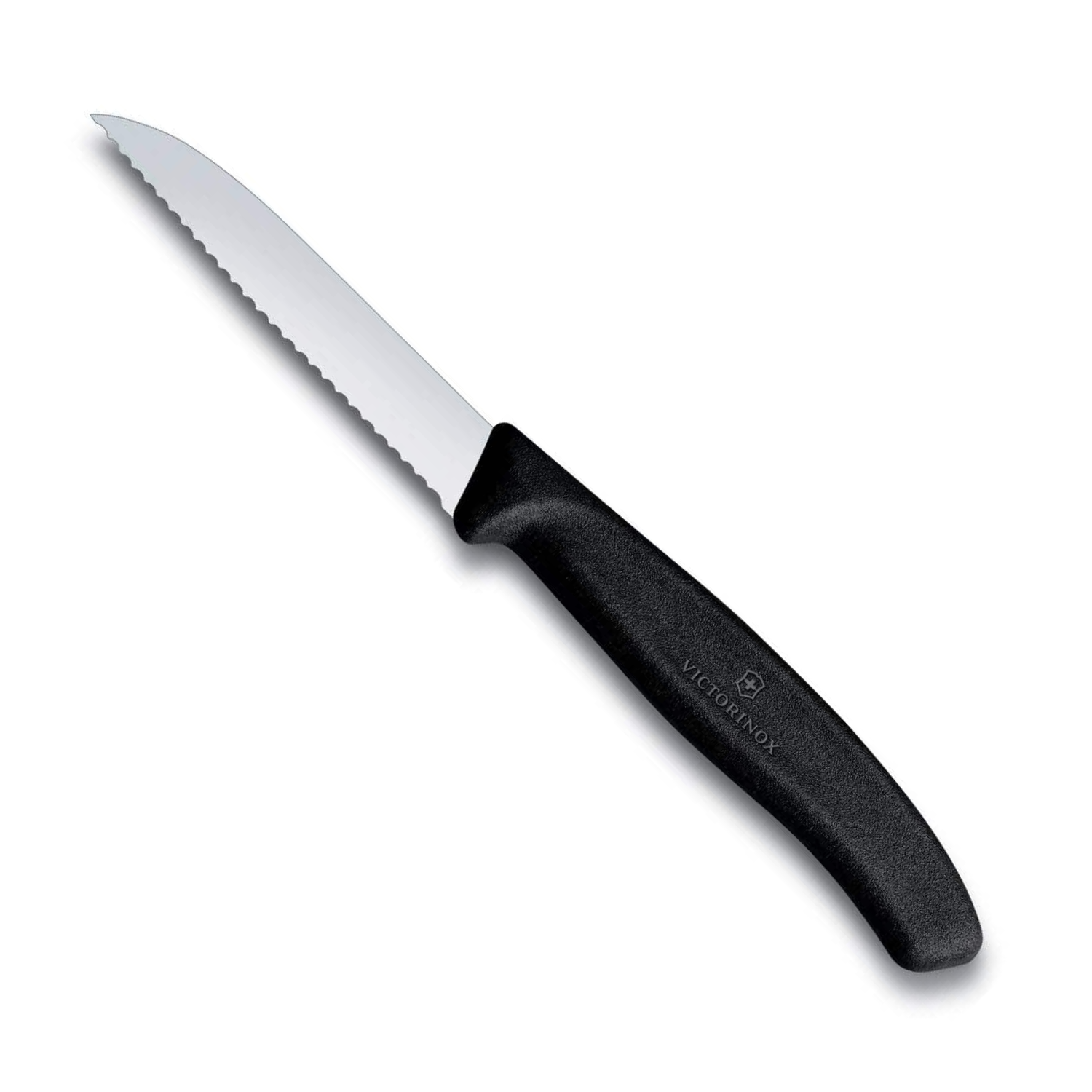 Victorinox Serrated Paring Knife 8 cm Straight Edge Black Handle Swiss Classic 6.7433