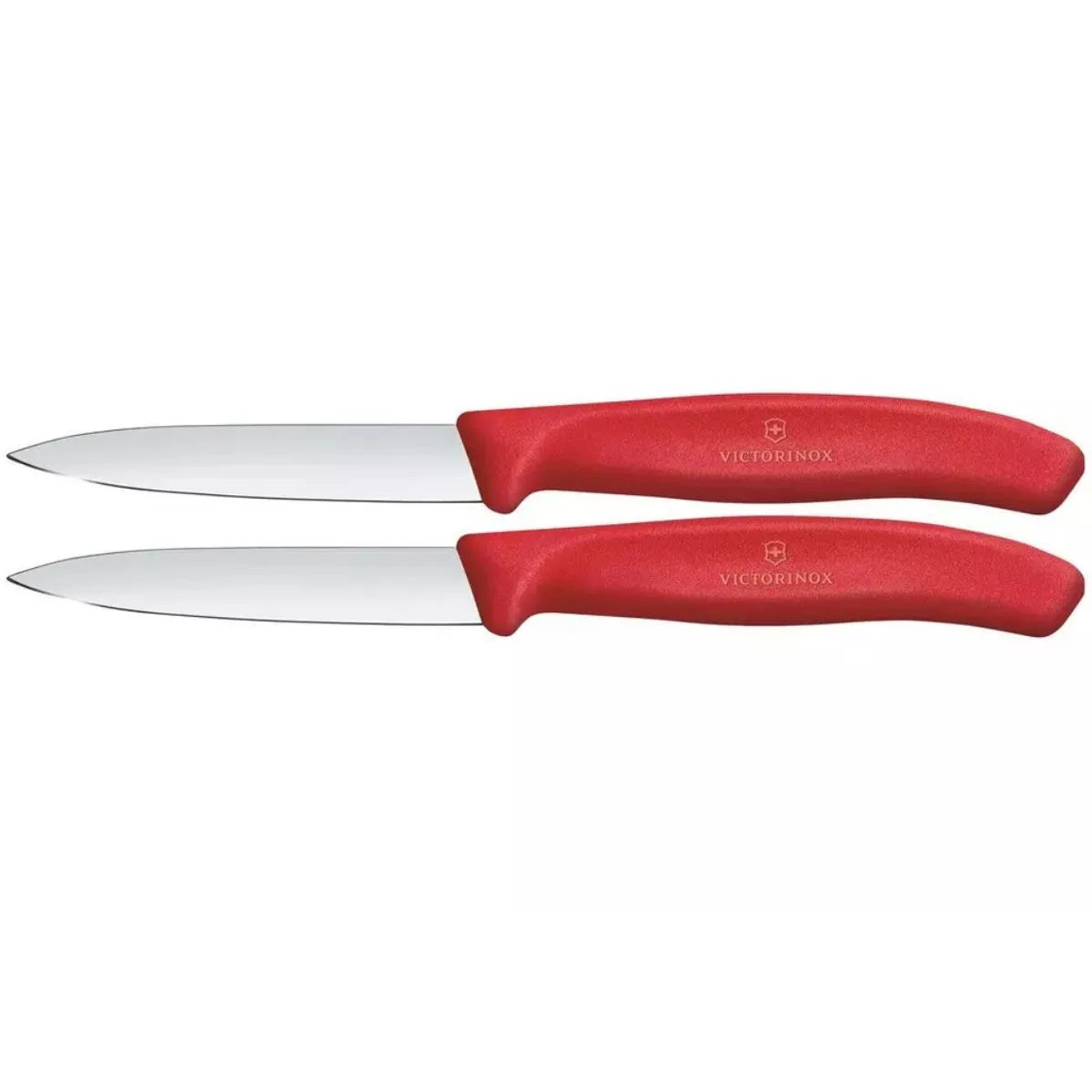 Victorinox Paring Knives 8 cm Red Handles 2 pcs Set Swiss Classic 6.7601.2C1