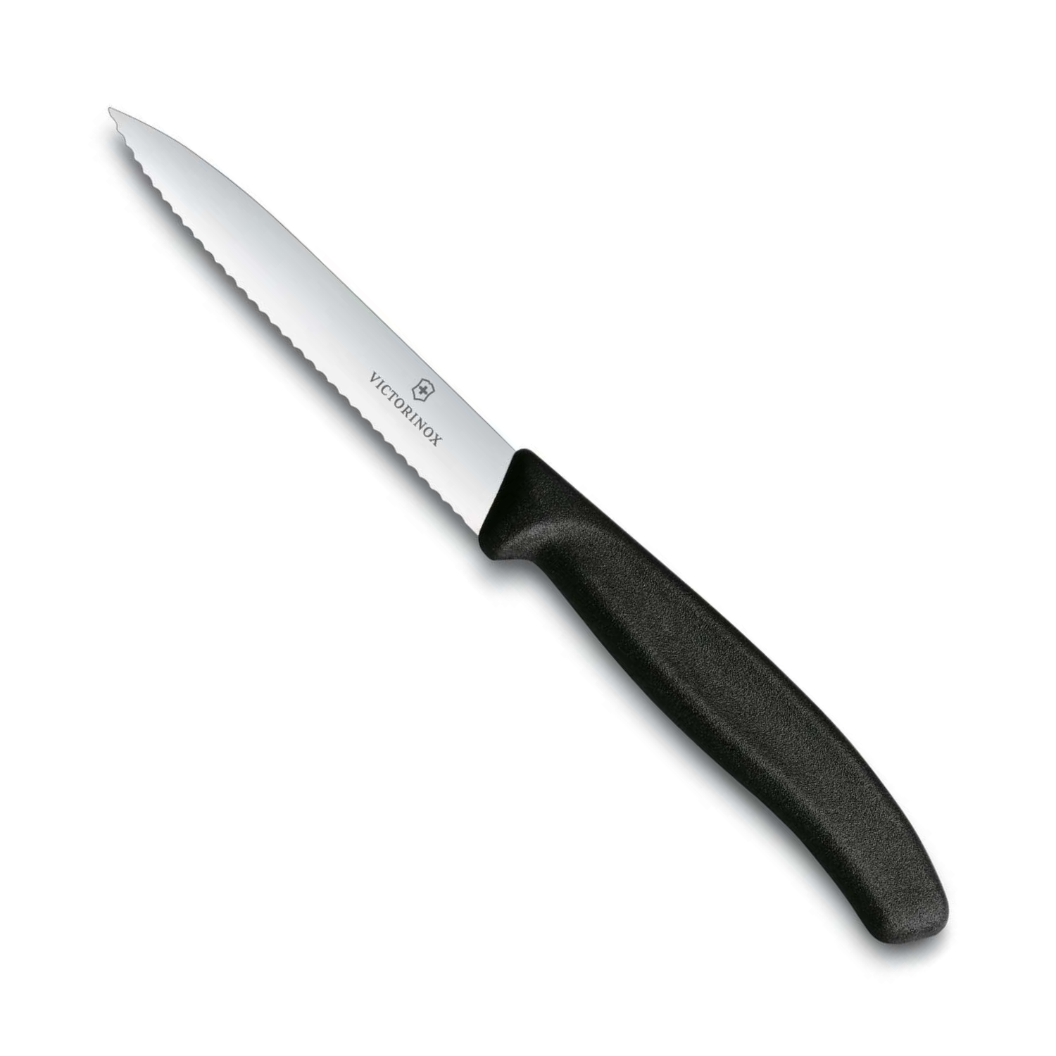 Victorinox Serrated Paring Knife 10 cm Black Handle Swiss Classic 6.7733