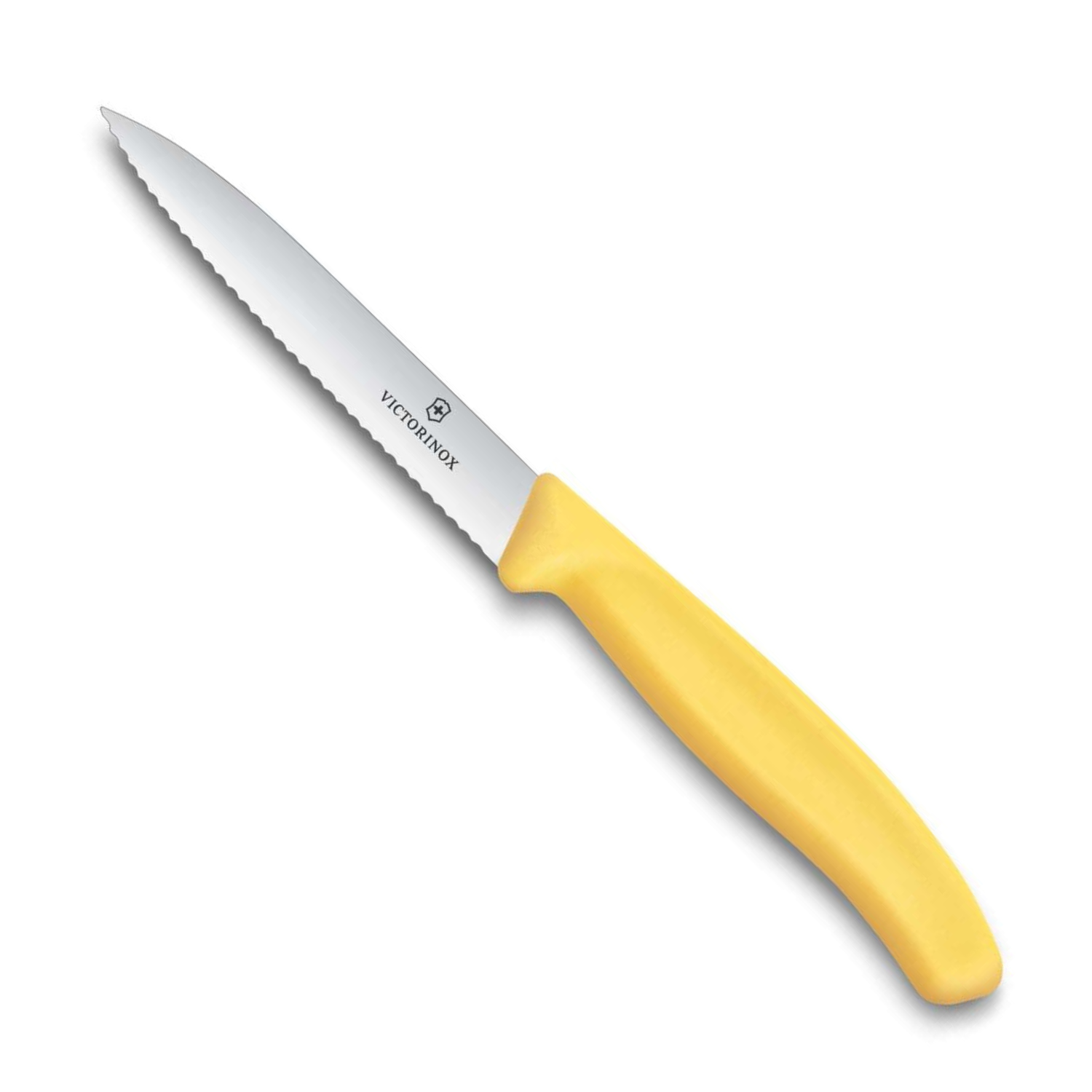 Victorinox Serrated Paring Knife 10 cm Yellow Handle Swiss Classic 6.7738.C1