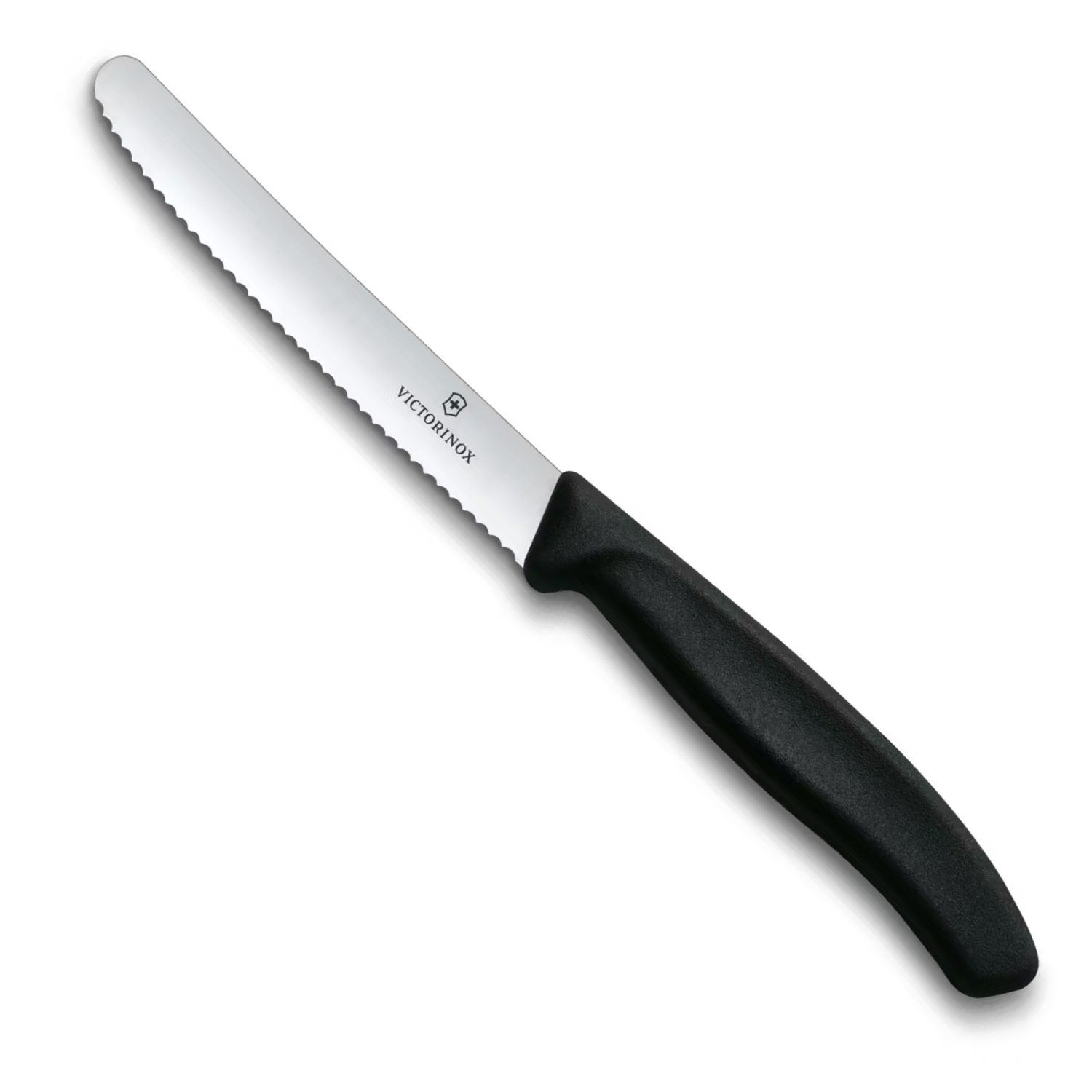 Victorinox Serrated Round Utility Knife 11 cm Black Handle set 6 pcs Swiss Classic 6.7833.6