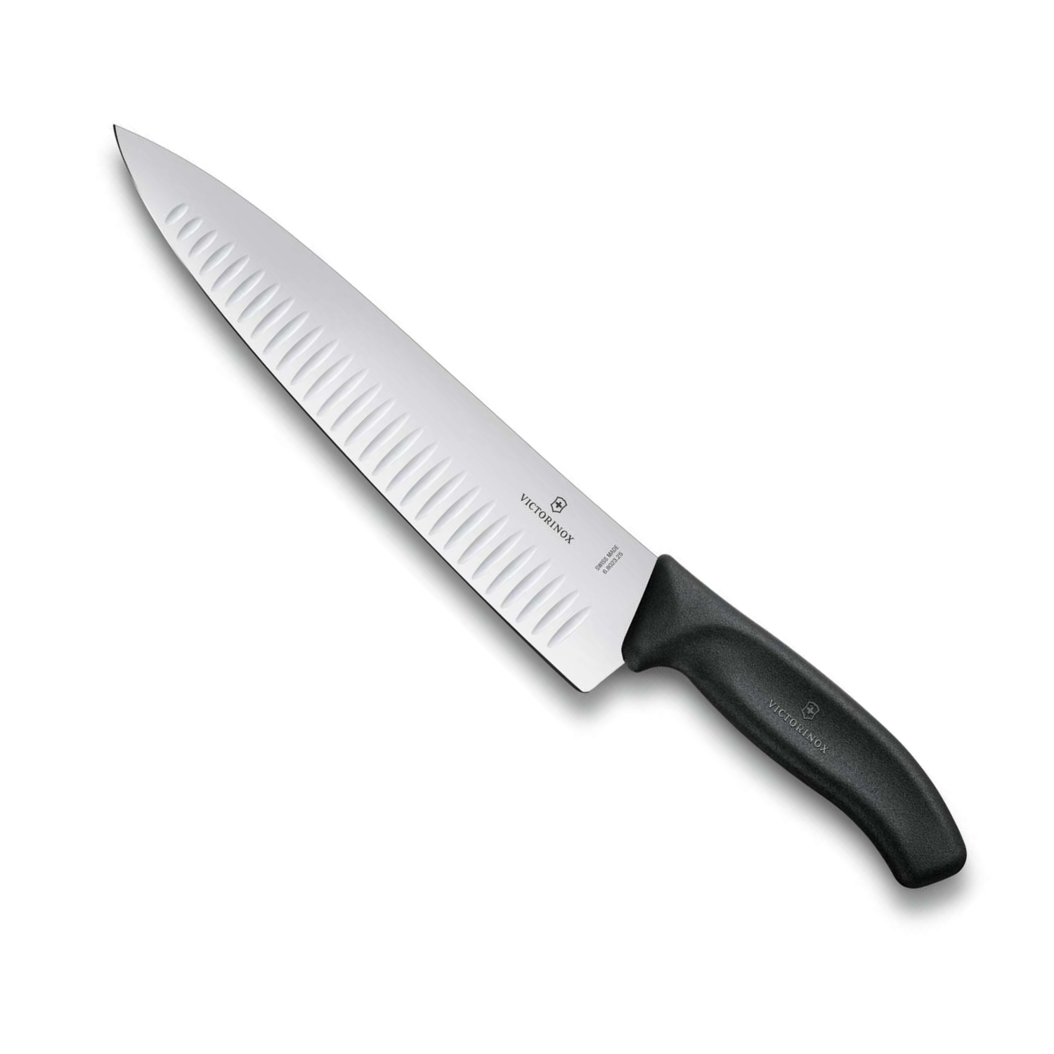 Victorinox Hollow Edge Chef's Knife 25 cm Black Handle Swiss Classic 6.8023.25B
