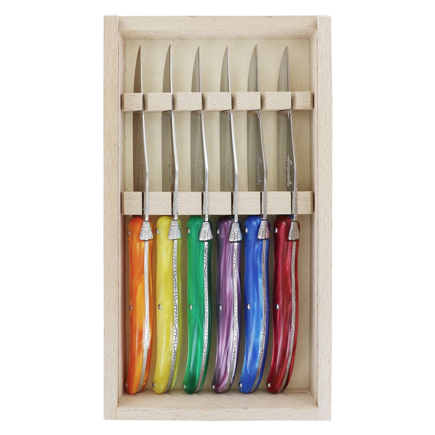 Andre verdier Steak Knife 12 cm 6-Piece Set Gift Box Bright Laguiole Deluxe