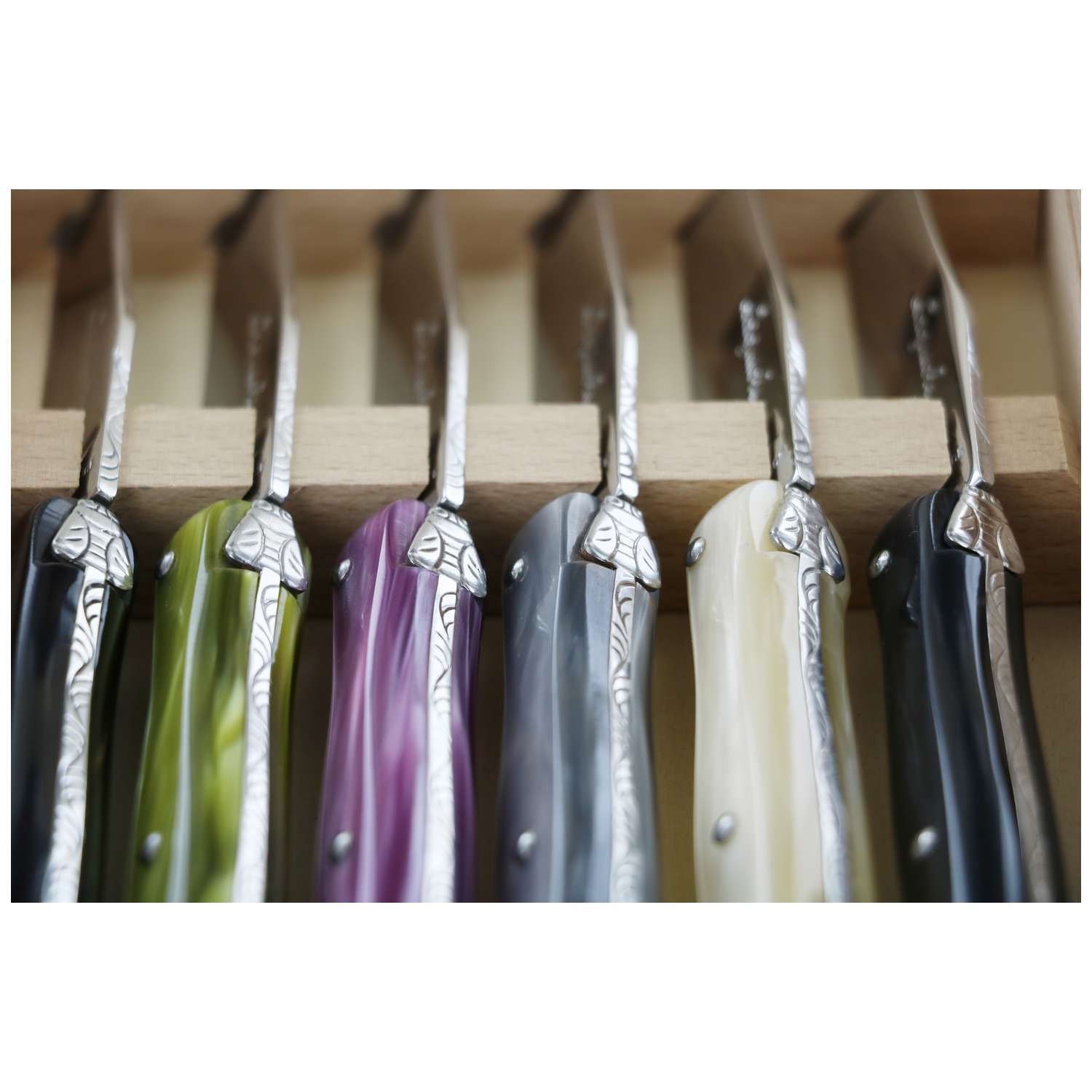 Andre verdier Steak Knife 12 cm 6-Piece Set Gift Box Clairiere Laguiole Deluxe 606.25CLCB