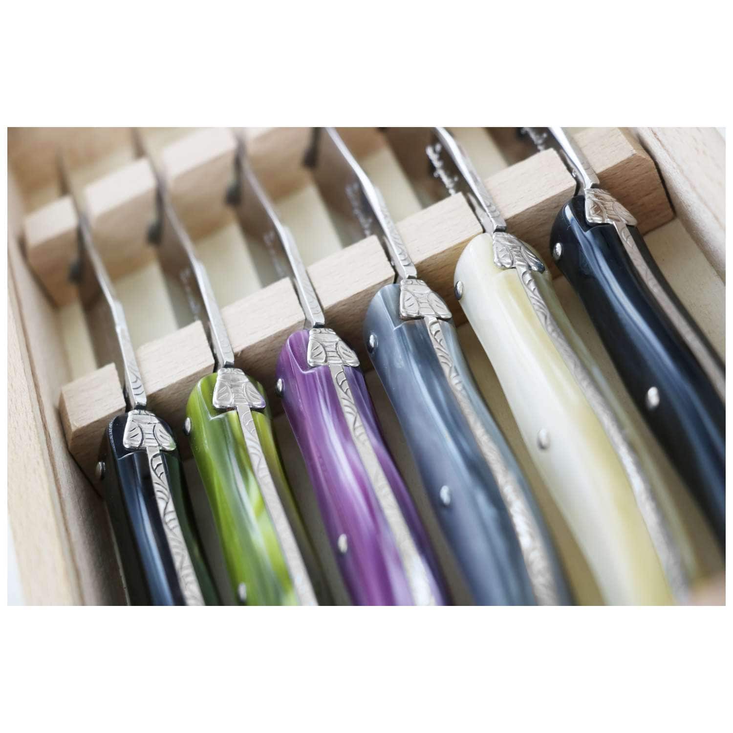 Andre verdier Steak Knife 12 cm 6-Piece Set Gift Box Clairiere Laguiole Deluxe 606.25CLCB