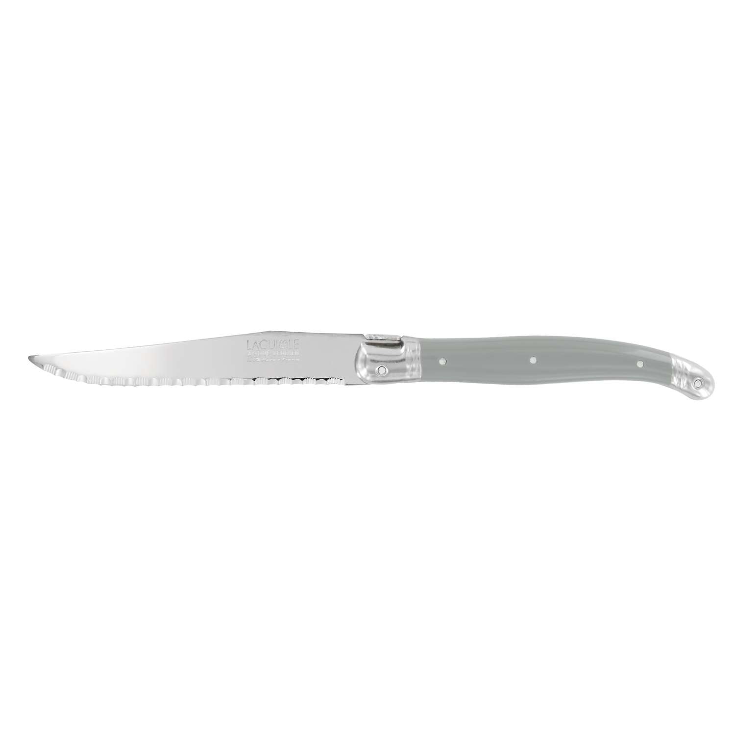 Andre verdier Serrated Steak Knife 12 cm Mouse Grey Laguiole Debutant 70GSSP