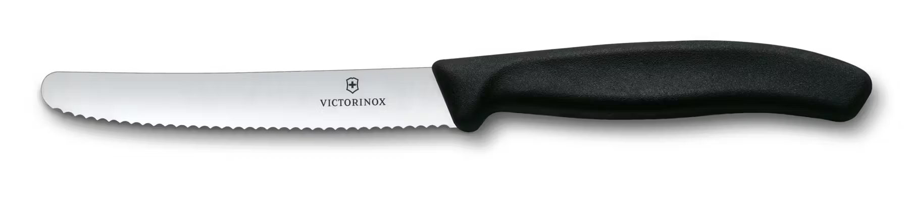 Victorinox Μαχαίρια κουζίνας 11 εκατ. στρογγυλά οδοντωτά μαύρη λαβή σετ 6 τμχ Swiss Classic 6.7833.6