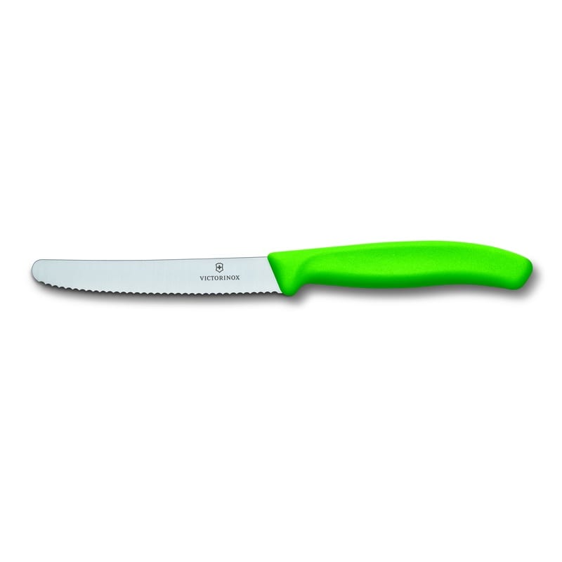 Victorinox Serrated Utility Knife 11 cm Green Handle Swiss Classic