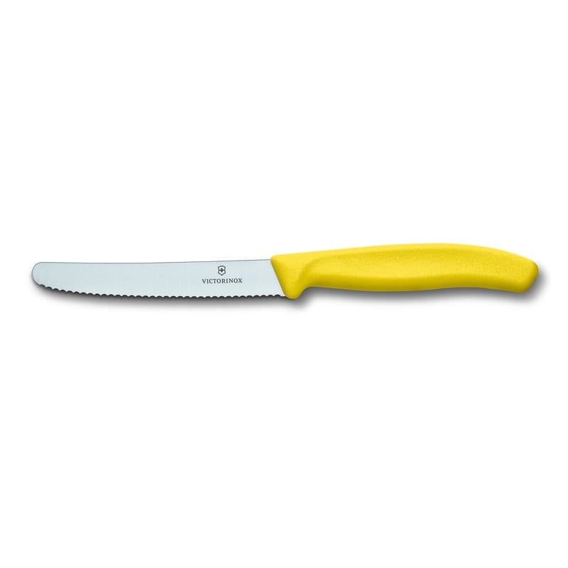 Victorinox Serrated Utility Knife 10 cm Yellow Handle Swiss Classic