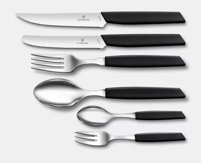 Victorinox Serrated Steak Knife 12 cm Black Swiss Modern 6.9003.12W