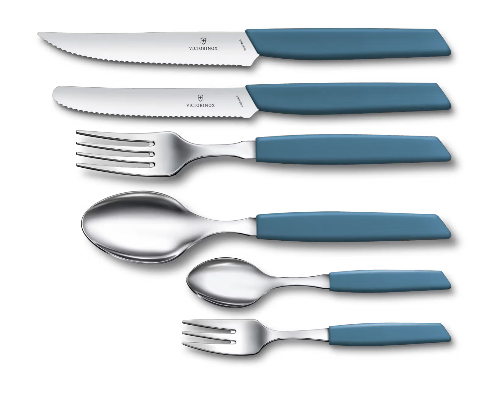 Victorinox Serrated Steak Knife 12 cm Blue Pastel Swiss Modern