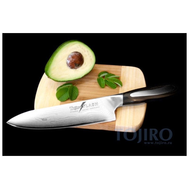 Tojiro Damascus Chef's Knife 24 cm Micarta Handle Flash FF-CH240