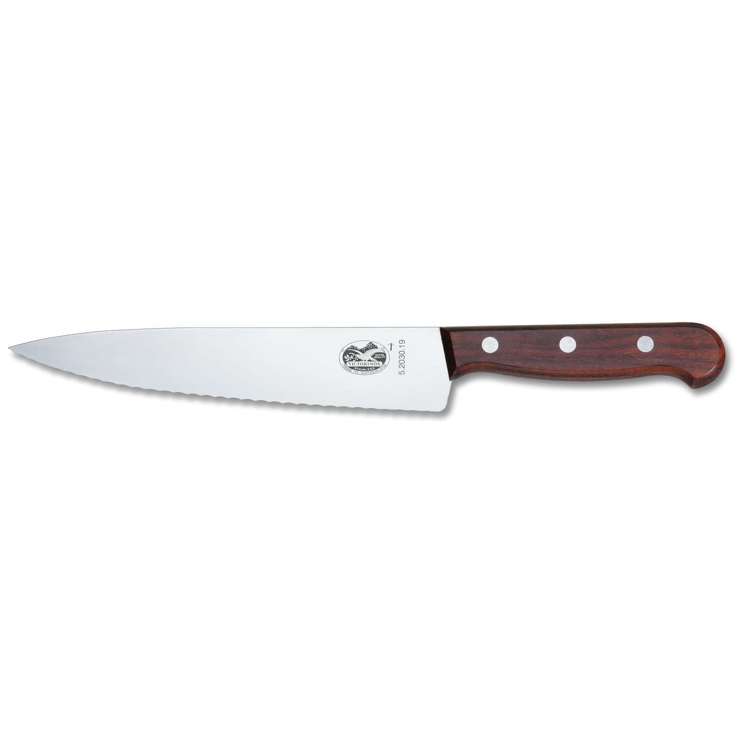 Victorinox Serrated Chef's Knife 22 cm Wooden Handle 5.2030.22
