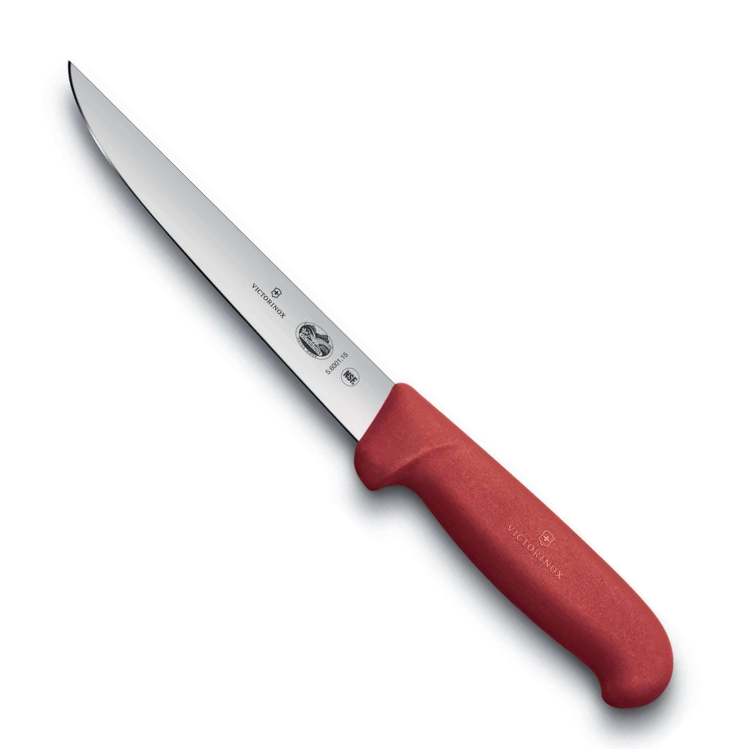 Victorinox Boning Knife Straight Edge 15 cm Fibrox Red Handle 5.6001.15