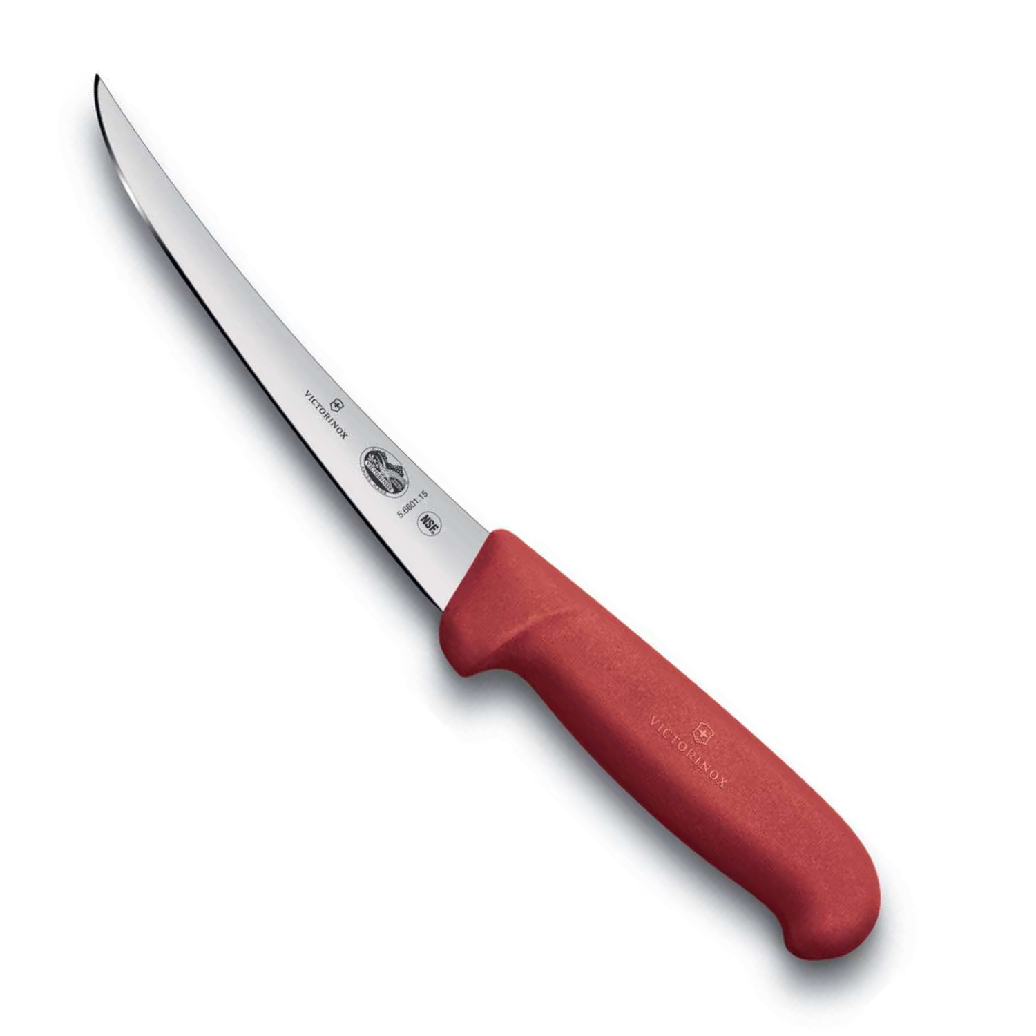 Victorinox Curved Boning Knife Narrow Blade 12 cm Fibrox Red Handle 5.6601.12