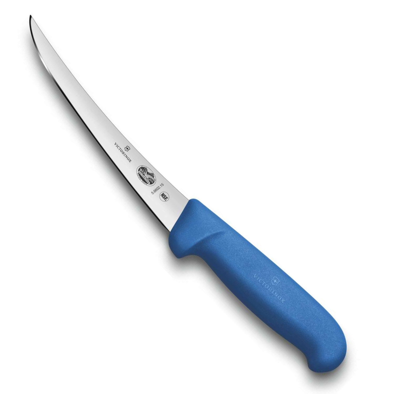 Victorinox Curved Boning Knife Narrow Blade 12 cm Blue Handle Fibrox 5.6602.12