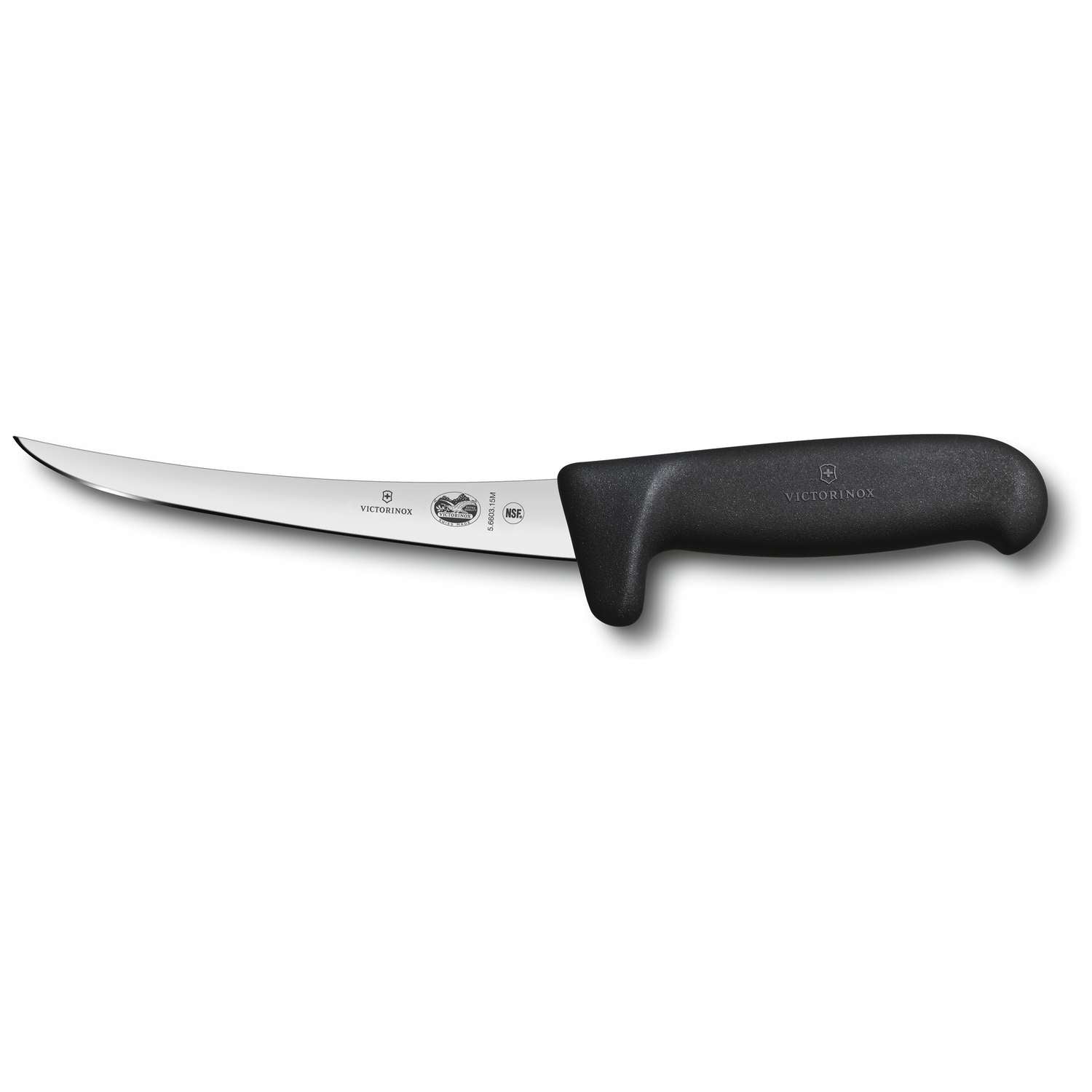 Victorinox Curved Boning Knife Narrow Blade 15 cm Safety Grip Fibrox 5.6603.15M