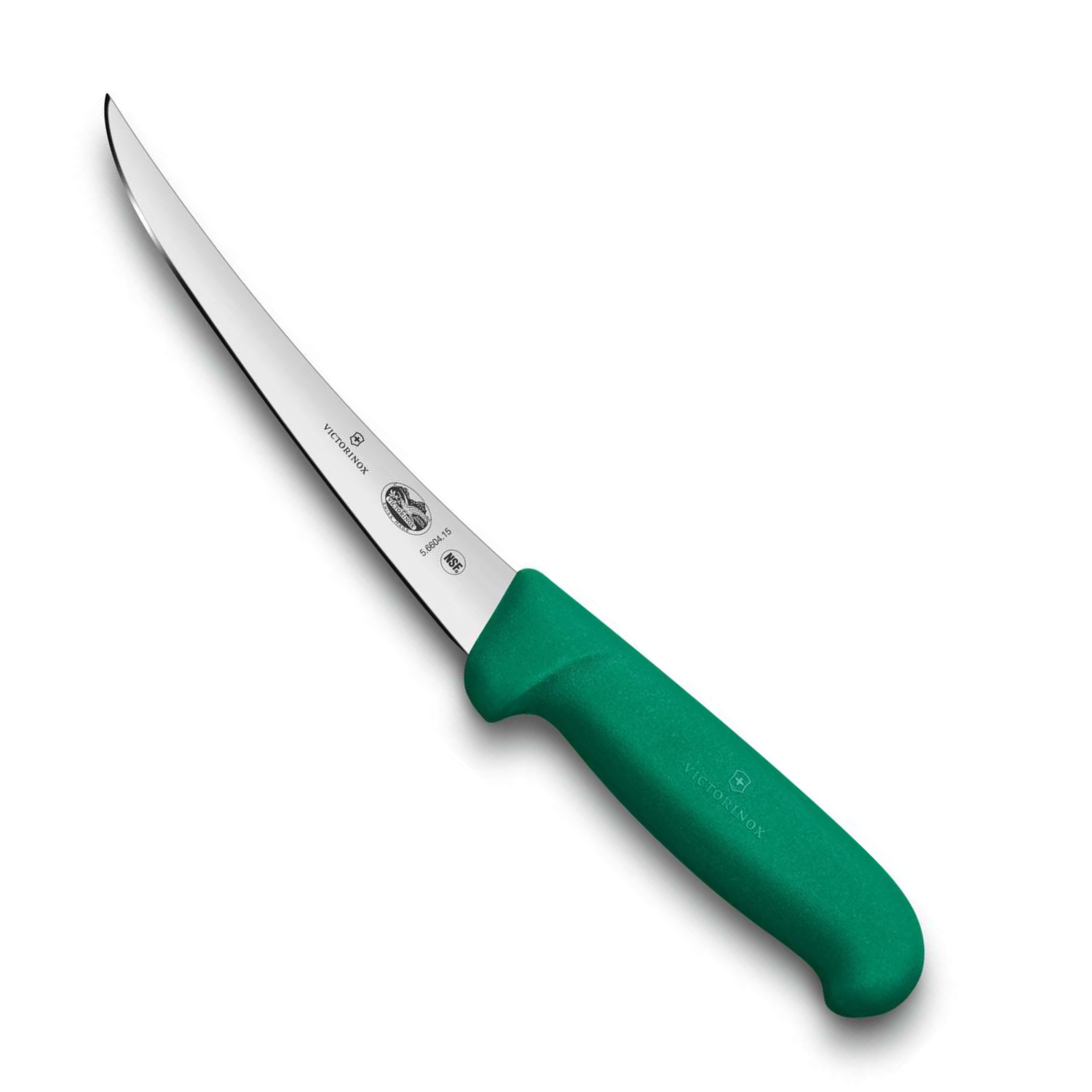 Victorinox Boning knife 15 cm With Curved Narrow Blade Green Fibrox Handle 5.6604.15