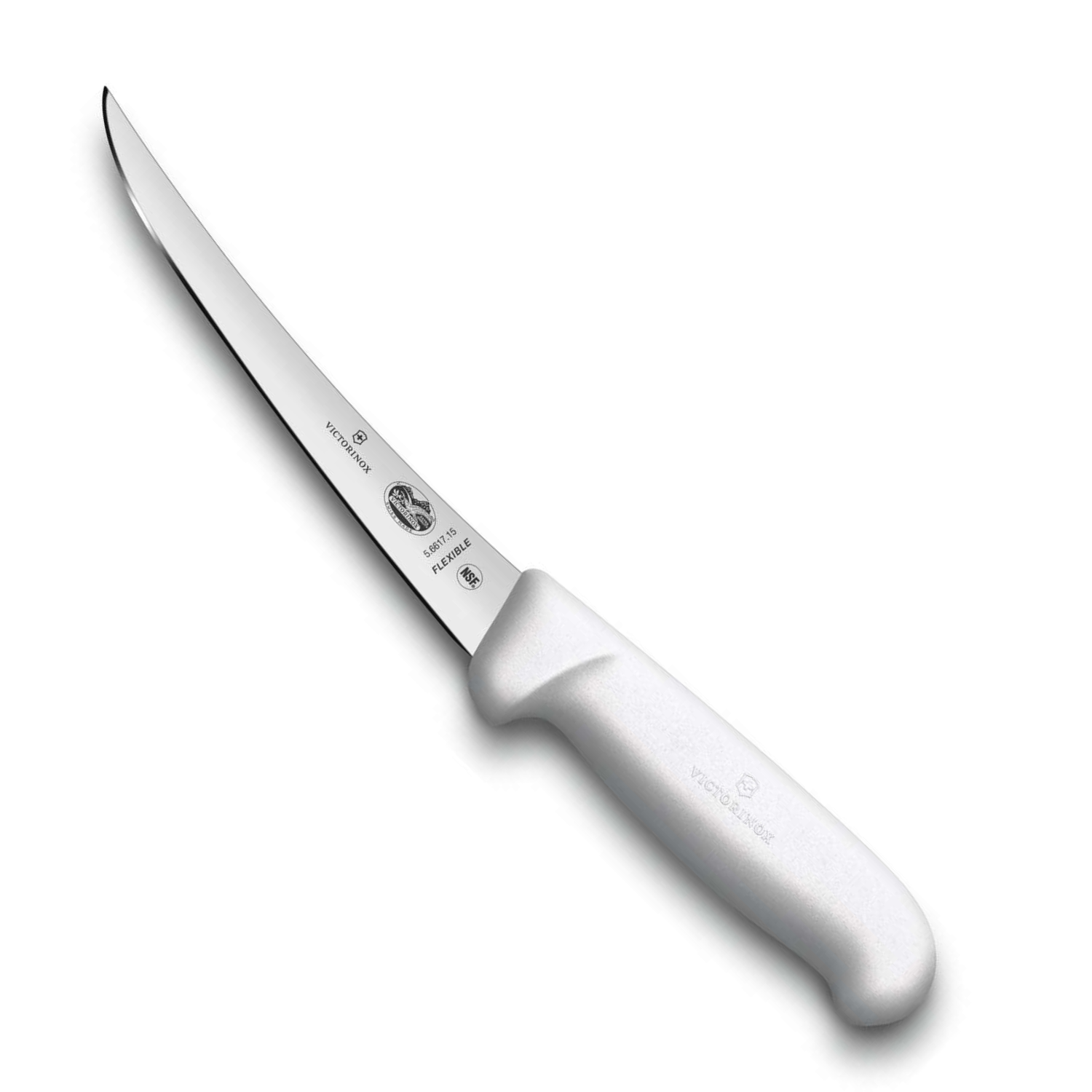 Victorinox Boning knife With Curved Narrow And Flexible Blade 15 cm White Fibrox Handle 5.6617.15