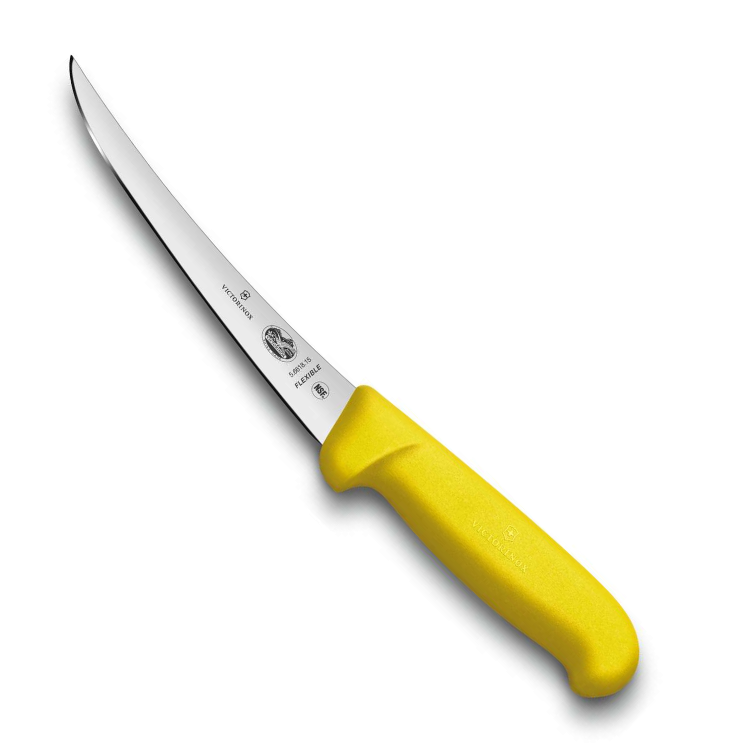 Victorinox Boning knife With Curved Narrow And Flexible Blade 15 cm Yellow Fibrox Handle 5.6618.15