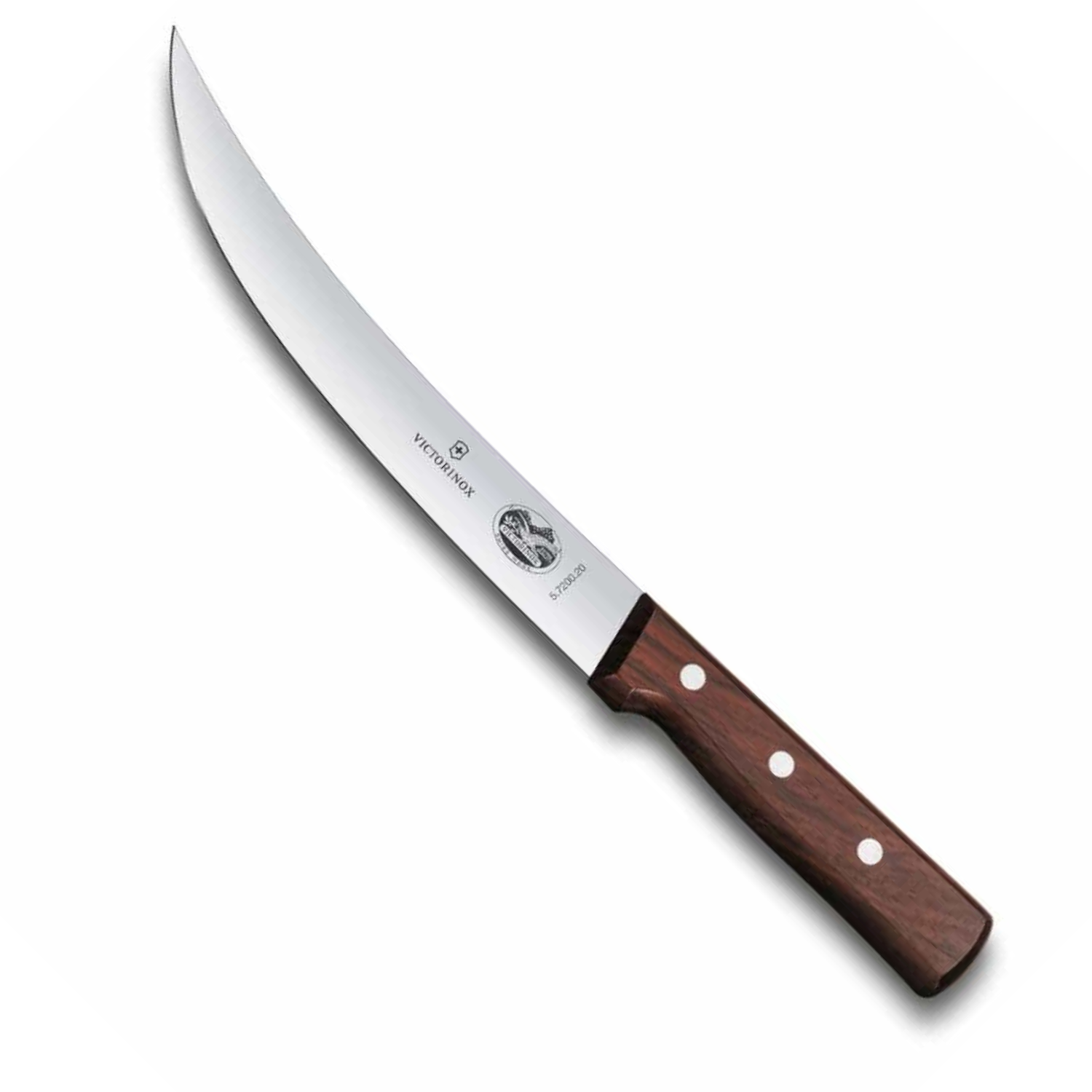 Victorinox Curved Butcher Knife With Narrow Blade 25 cm Handle Rosewood 5.7200.25