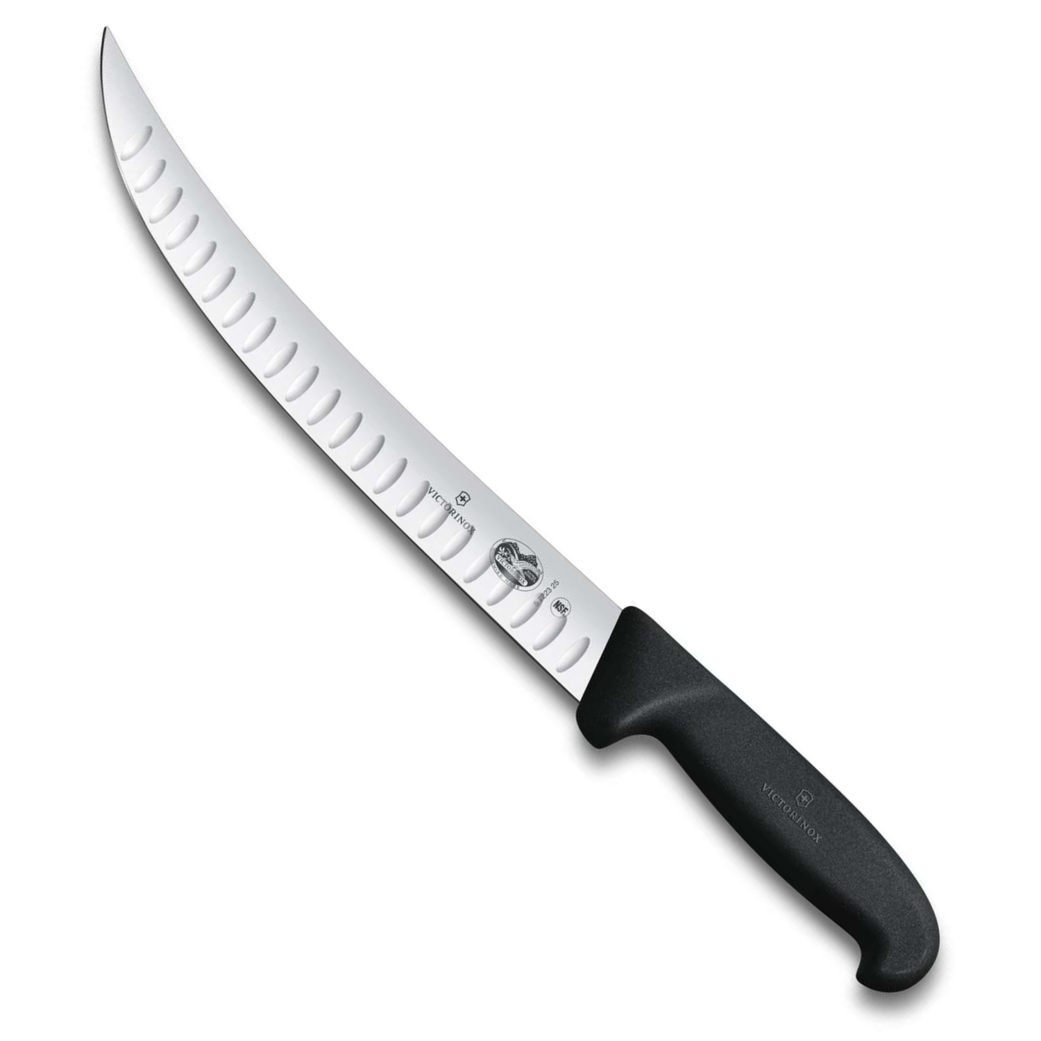 Victorinox Hollow Edge Butcher Knife Curved Narrow Blade 25 cm Fibrox Handle 5.7223.25