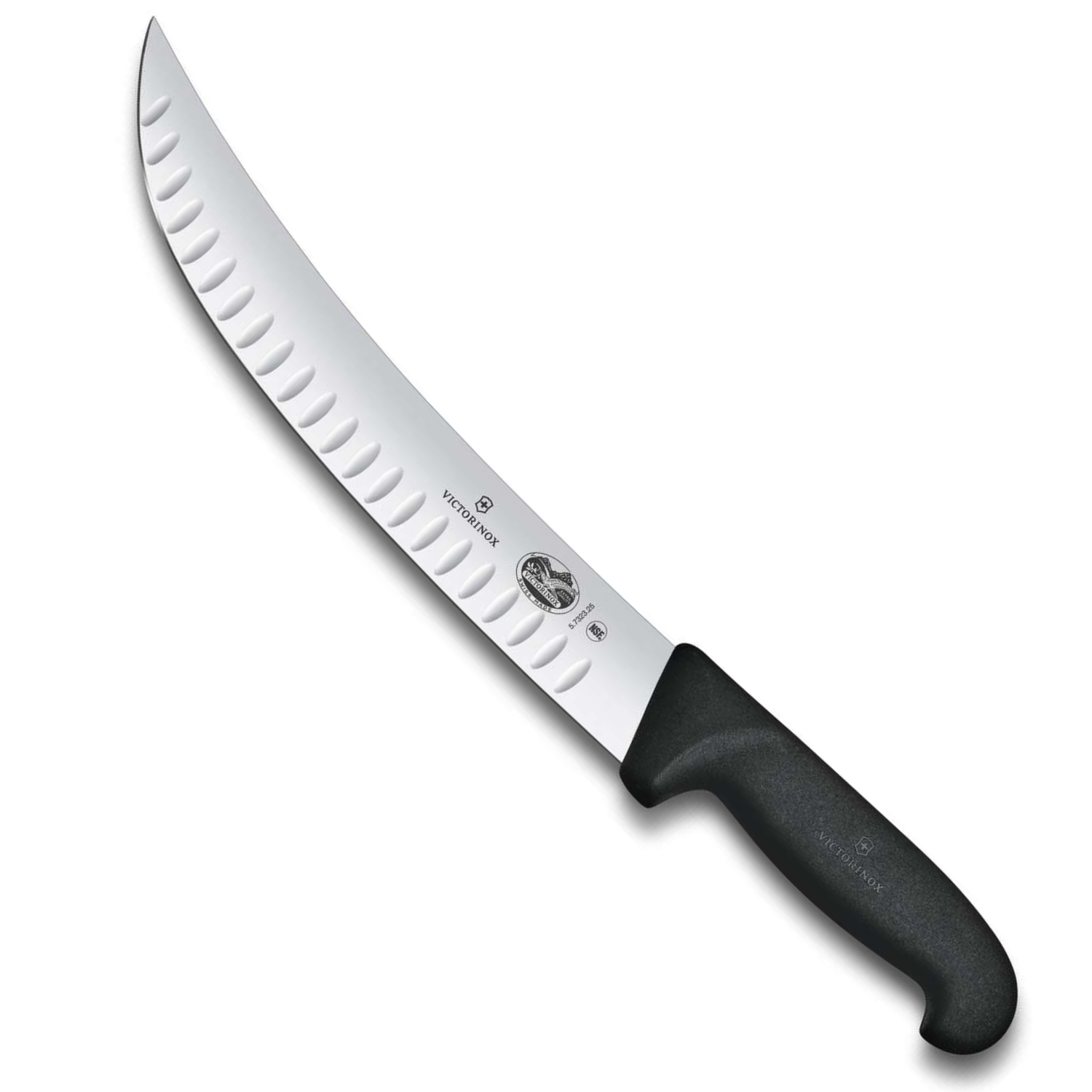 Victorinox Hollow Edge Butcher Knife Curved Blade 25 cm Fibrox Handle 5.7323.25