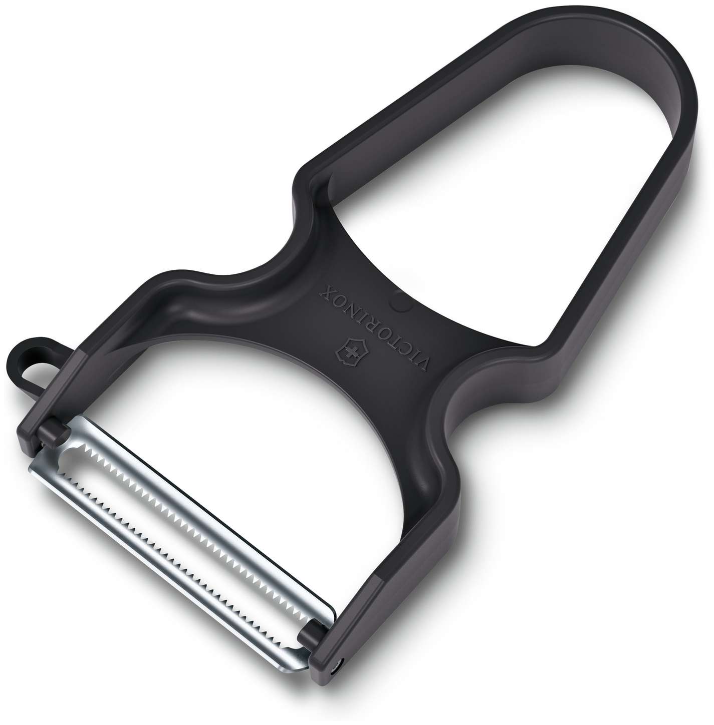 Victorinox Stainless Steel Serrated Peeler Horseshoe Black With Plastic Handle 6.0933.3